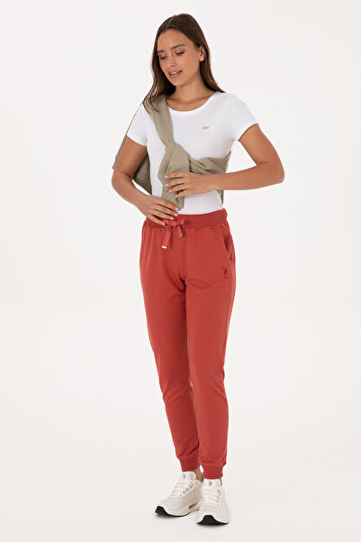 U.S. Polo Assn. Kadın Kiremit Jogger Eşofman Altı 50313584-VR026