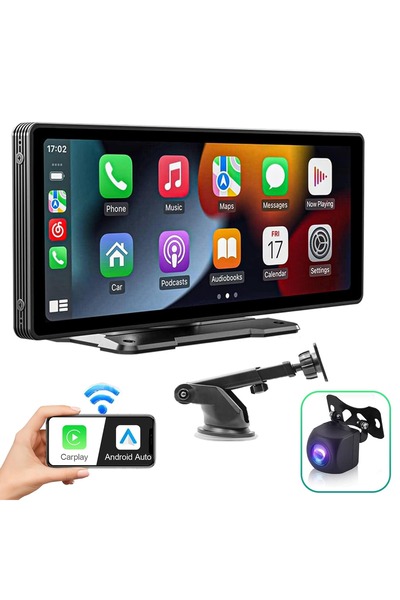 Timebox Auto Navigation 10.26" IPS, Wireless CarPlay/Android Auto, 12-LED Rear Cam, USB2.0, BT5.0