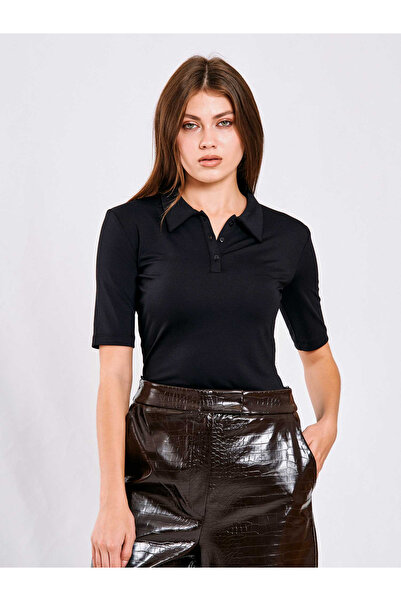 Womengrom Lefon Women's Collared Short Sleeve Bodysuit