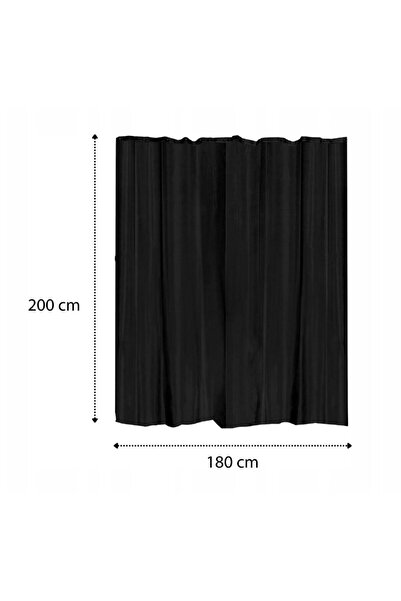 SEPIO Perdea pentru cabina dus, 180x200 cm, negru,