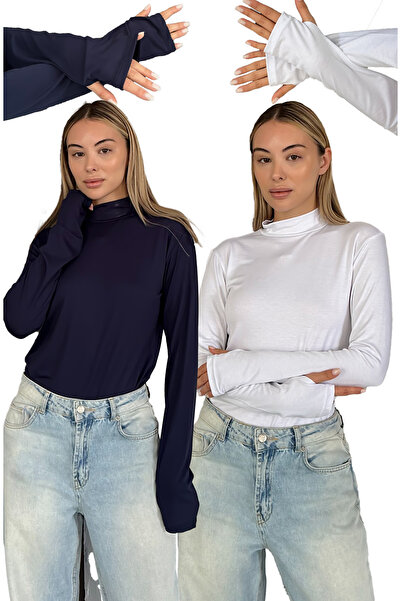 RDK Giyim Γυναικείο Σετ 2 Κομματιών Φορμάκι με λεπτομέρεια στα δάχτυλα