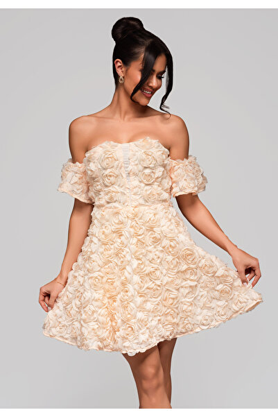 OMBRE Evening dress LA-OM-DLR163 - ecru