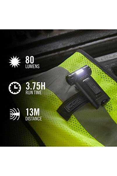 Coast HX4 Dual-Color Magnetic LED Clip Light, 80 Lumen (White & Red), Black