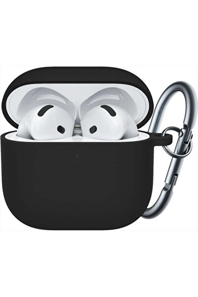 Casey Studios Husa AirPods 4, din Silicon Moale, cu Breloc Carabina, Incarcar...