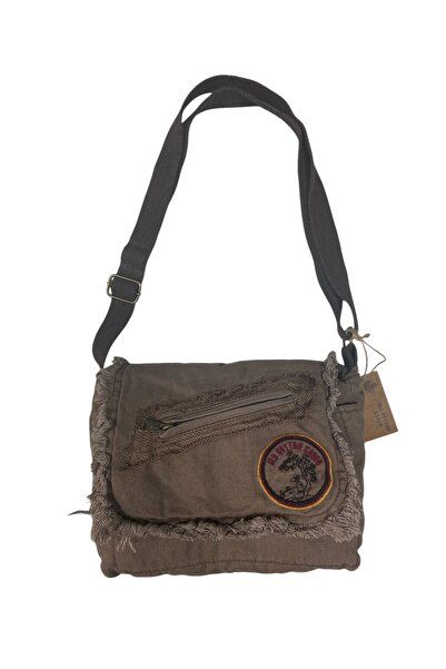 Old Cotton Vintage Small Casual Unisex Daily Crossbody Messenger Bag S Size 26X20Cm