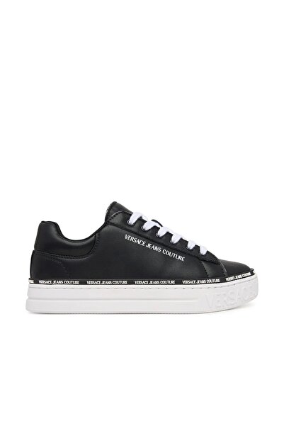 Versace Women's Fondo Court 88 Dis. 23 Summer Logo Striped Sneaker - Black
