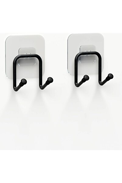 KapKacakAl Yapışkanlı 2 Adet Çift Kancalı Banyo Mutfak Askısı Metal Askılık D...
