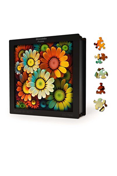 WoodMix Puzzles Flower Wooden Puzzle - Feverfew - 200 pieces - 30 x 30 cm