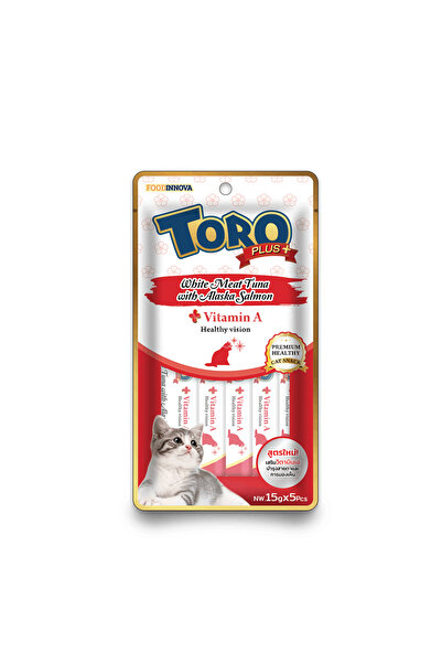 TORO بالإضافة إلى لحم التونة الأبيض وسمك السلمون الألاسكي (لصحة العين وفيتامي...