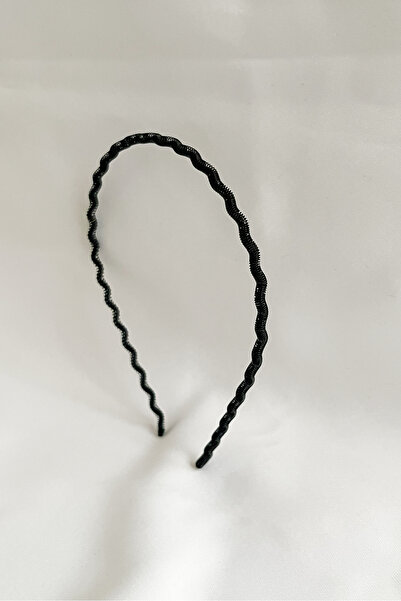 Happyline Siyah Metal Taç Erkek Kadın Sporcu Saç Tacı saç bandı Zigzag taç ya...