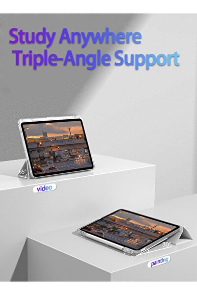 yaqeen iPad Pro M4 11-Inch 2024, iPad Pro 11 Inch M4 (5th A2836 A2837 A3006) Slim Smart Cover With Pen Slot