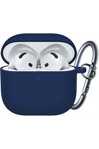 Casey Studios Husa AirPods 4, din Silicon Moale, cu Breloc Carabina, Incarcar...