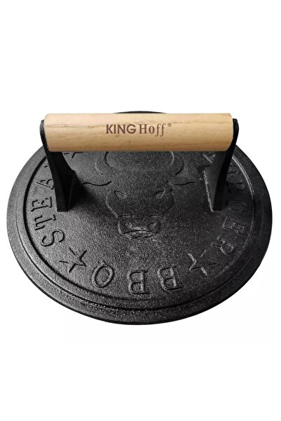 Kinghoff Hamburger meat press, cast iron, 22 cm,