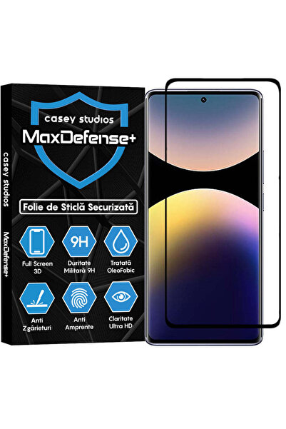 Casey Studios Folie Sticla Xiaomi Redmi Note 14 Pro 4G, Full Cover 3D, Anti Z...