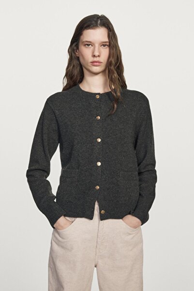 Massimo Dutti Dore düğmeli triko hırka