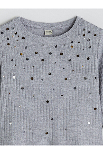 LC Waikiki Κοριτσίστικο μπλουζάκι με λαιμόκοψη με κέντημα (W5)