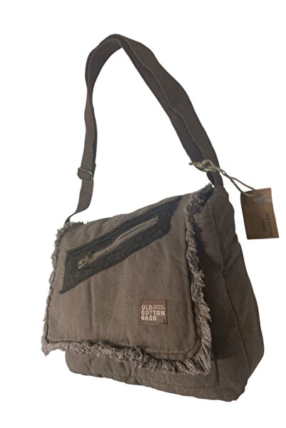 Old Cotton Vintage Casual Medium Size Unisex Daily Crossbody Postman Tablet Bag m 32 cm X 27 cm
