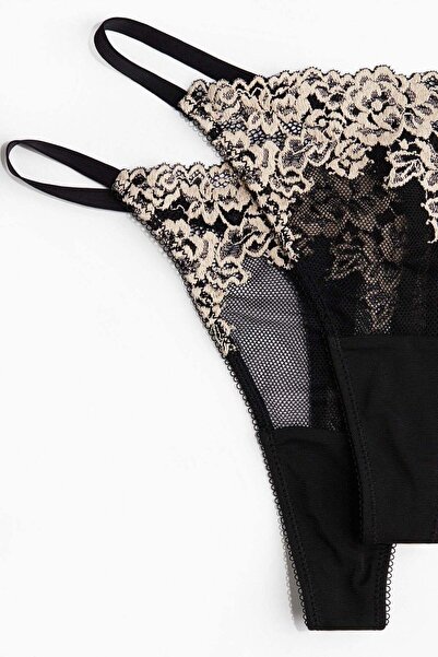 H&M 2-pack lace tanga thong briefs