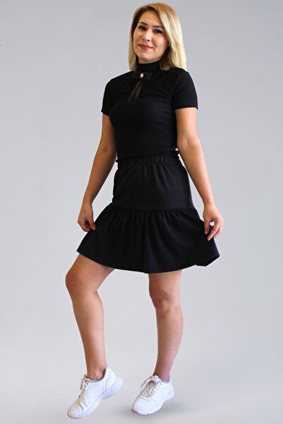 SHE BEST Seasonal Women's Skirt - Ecrin Fabric Mini Length Seasonal Women's Short Skirt