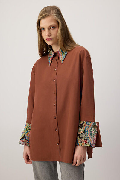 Touché Privé ETNİK DESEN DETAYLI GÖMLEK