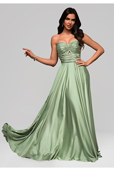 OMBRE Βραδινό φόρεμα LA-OM-DLR159 - ανοιχτό πράσινο