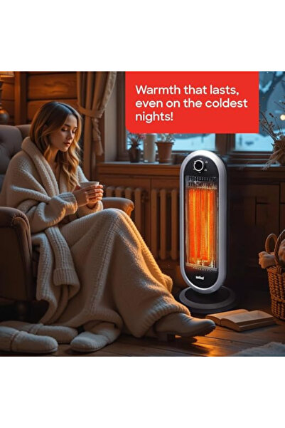 Sanford 900W Carbon Heater with Remote Control & Oscillating Function | 2 Heat Settings