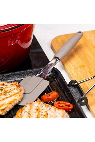 Kinghoff Silicone cooking spatula, gray, 26.5x6x1.8 cm,