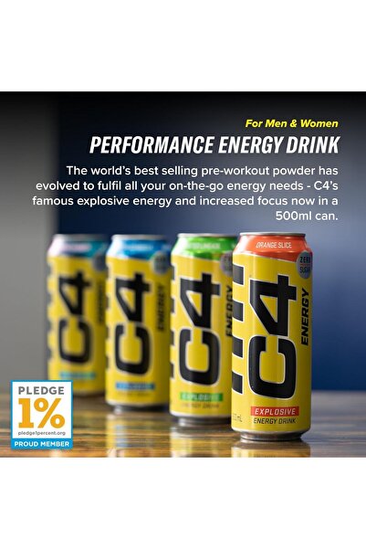 Cellucor C4 Performance Energy Drinks Orange Slice 500ml (12 pack)