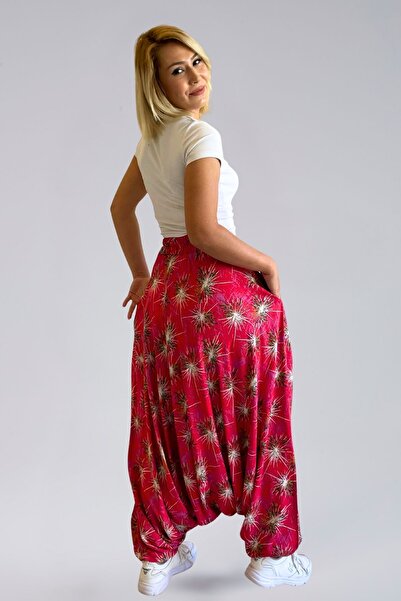 SHE BEST Authentic Viscose Shalwar - Viscose Fabric Comfortable Fit Belmando Bohemian Authentic Style Women's Shalwar with Pockets