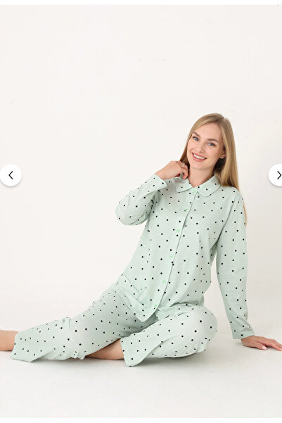 NBB Women's 100% Cotton Long Sleeve Shirt Collar Pajama Set