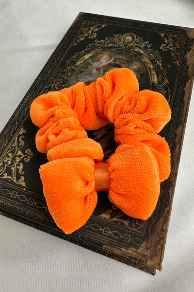 Modex Orange Color Bow Detail Towel Rubber Buckle