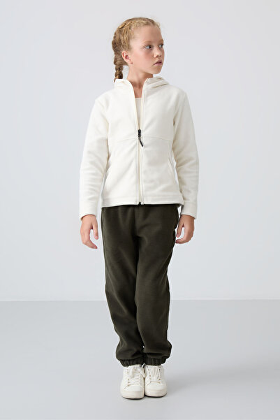 TOMMY LIFE Standard Fit Hooded Pack Black-Ecru Girls' Sweatshirt - 75152