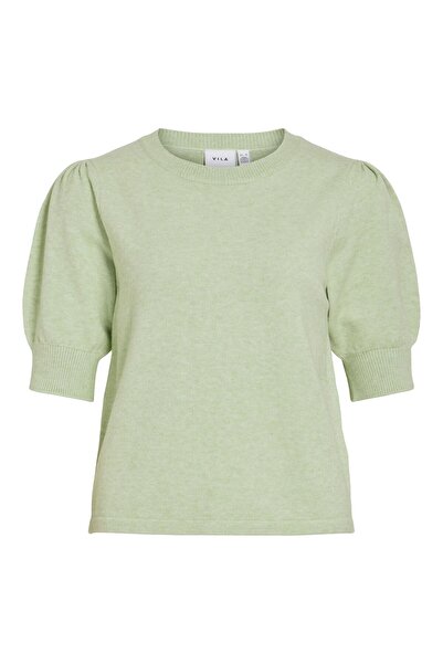 VILA Strickoberteil VIRIL Kurzärmeliges