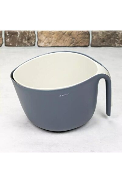 KASSEL Bowl with removable strainer, plastic, gray,