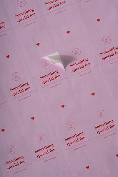 Miligram Paper Heart Safety Sticker 50 Pieces