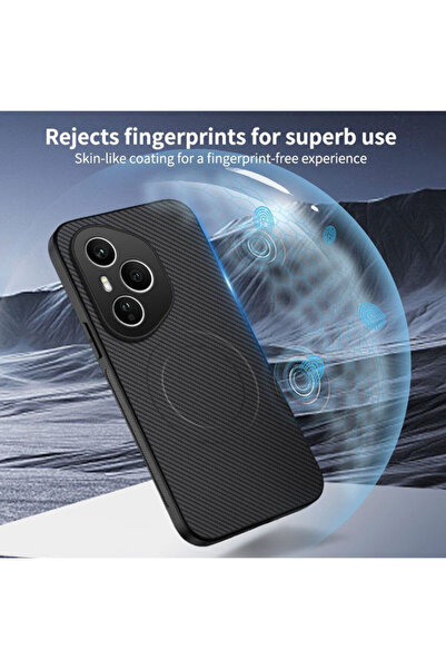 Generic Magnetic Case for Honor 400 Pro , Premium Twill Texture , Fashion Shockproof Honor 400 Pro 5G Cover