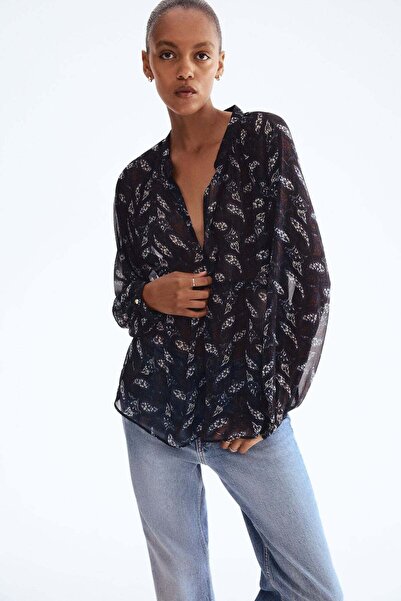 H&M Patterned chiffon blouse