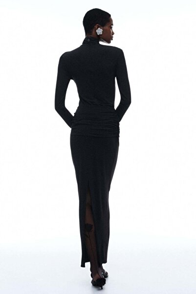 H&M Rose-appliquéd maxi skirt