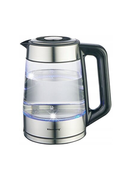 Klausberg Electric kettle, made of borosilicate glass, stainless steel, LED backlight,