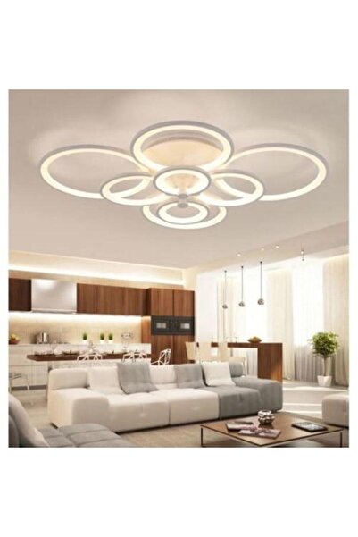 RFAN Candelabru LED, Model K38-8, cu telecomandă, 3 tipuri de lumină, 250W, Alb