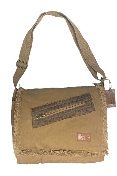 Old Cotton Vintage Casual Medium Size Unisex Daily Crossbody Postman Tablet Bag m 32 cm X 27 cm