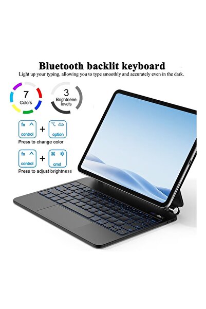 yaqeen iPad 11th Generation and And iPad 10th (A16 2025 11inch)Magic Keyboard Case Built-In Pen Slot