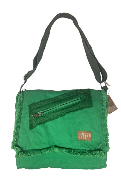 Old Cotton Vintage Casual Medium Size Unisex Daily Crossbody Postman Tablet Bag m 32 cm X 27 cm