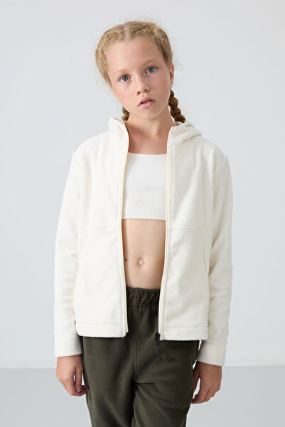 TOMMY LIFE Standard Fit Hooded Pack Black-Ecru Girls' Sweatshirt - 75152