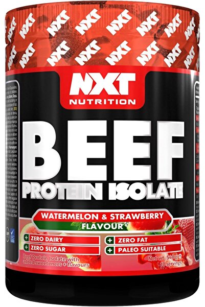 NXT Nutrition Beef Protein Isolate 540g - High Protein Powder - Strawberry & Watermelon