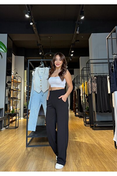 Bi Gri Dukkan Bol Kesim Likralı Pantolon