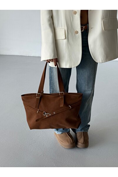 ALTUDA Women's Belt Detailed Shoulder Bag Madrid