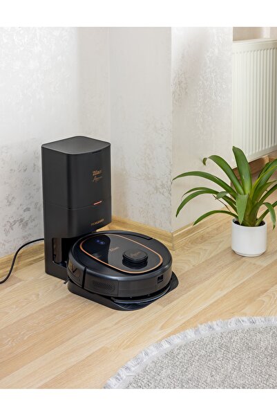 Zilan Ηλεκτρική σκούπα ρομπότ ZLN5500 Aurum με σταθμό, 600W, 3 επίπεδα ισχύος, 3200mAh, WiFi