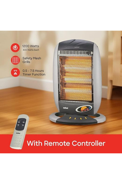 Sanford 1200W Halogen Room Heater with Oscillating Function | 3 Heat Settings (400W/800W/1200W)