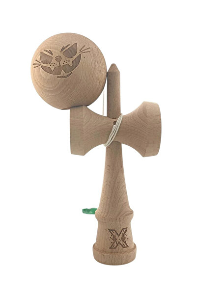 dalip Kendama X, Wooden, 18 cm, Mad Cat, Nature Wood